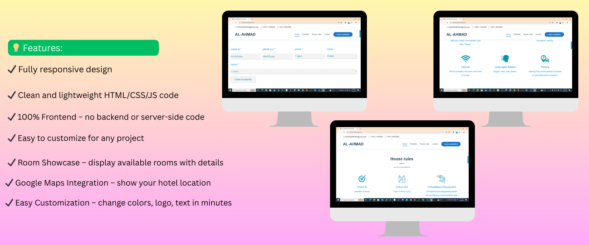 🏨 HotelBooking Website Template