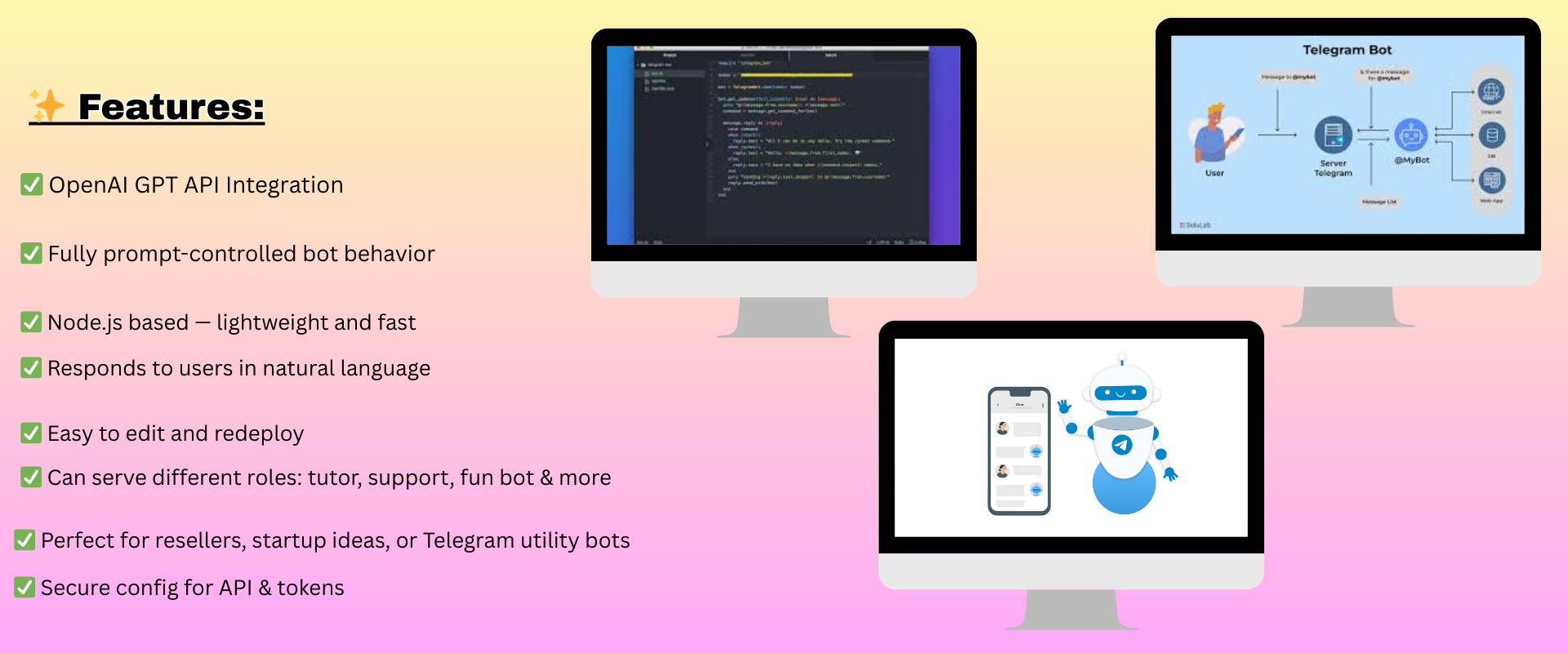 🤖 Multipurpose AI Telegram Bot