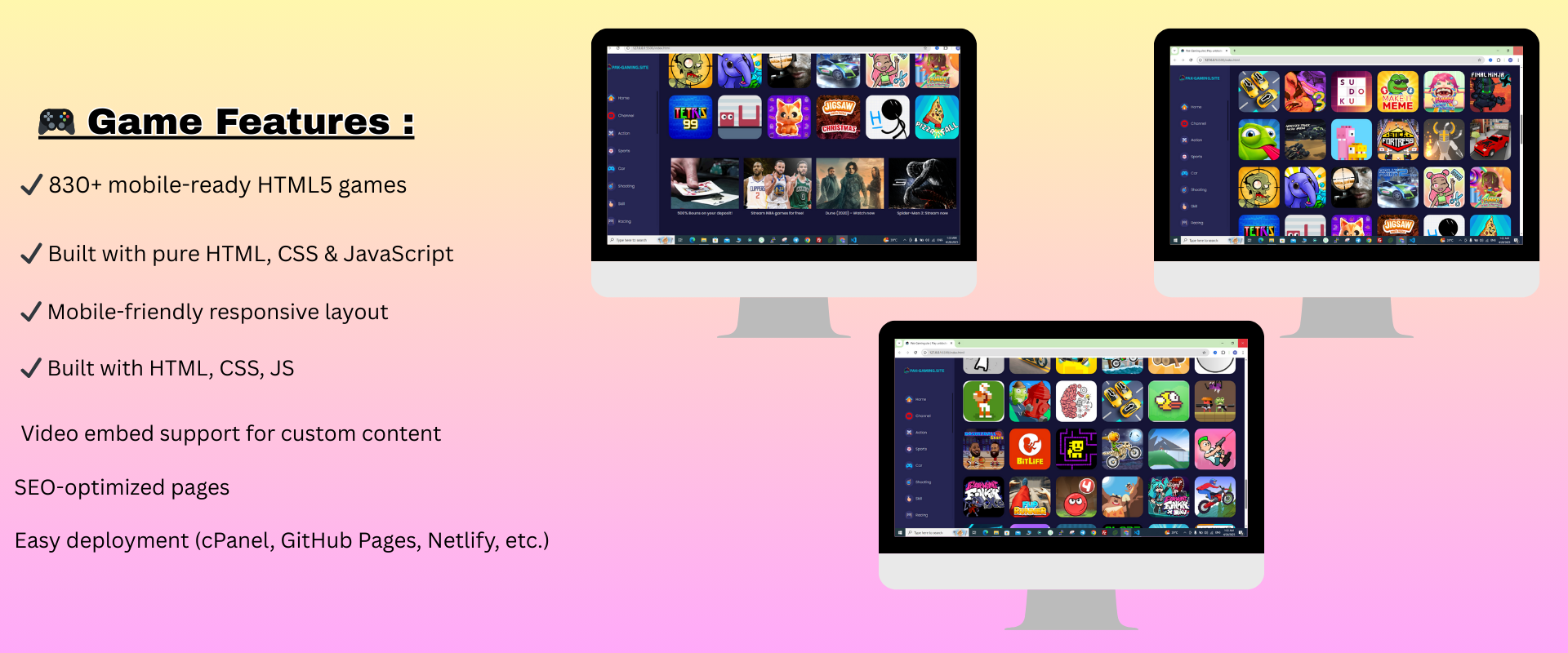 Ultimate HTML5 Gaming Website