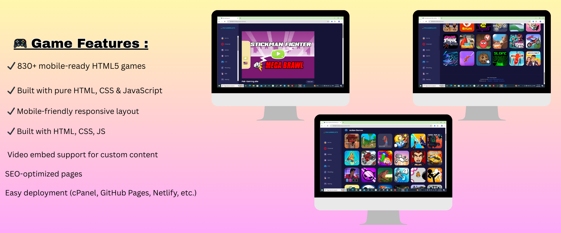 Ultimate HTML5 Gaming Website