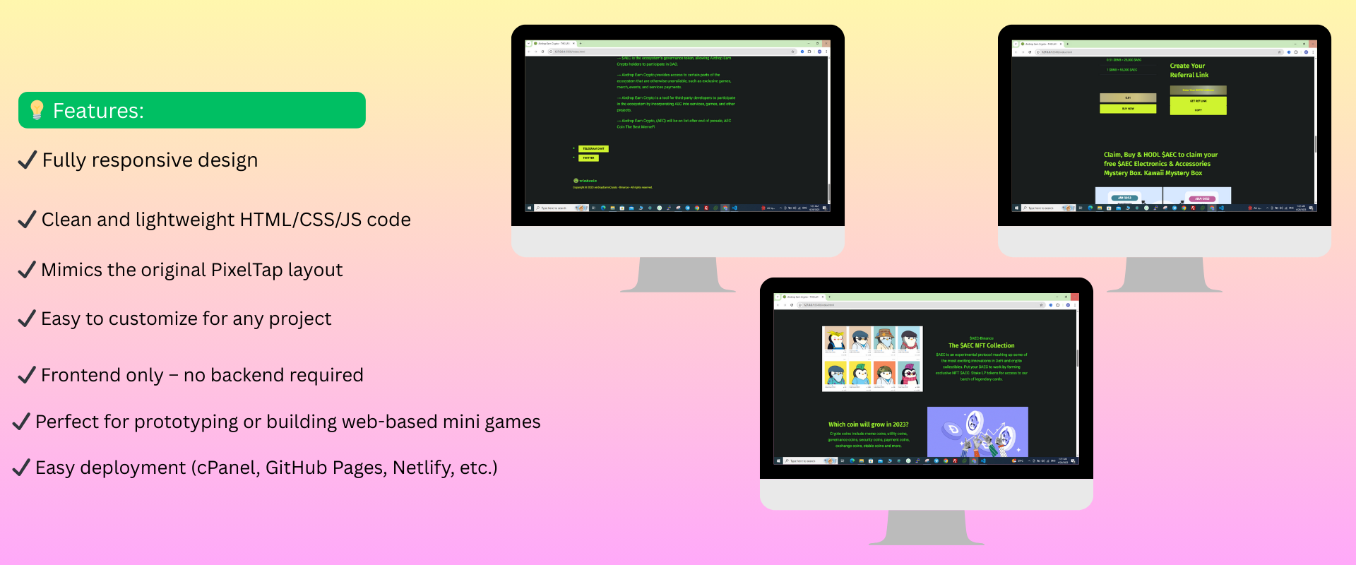 🪂 Airdrop Website Template